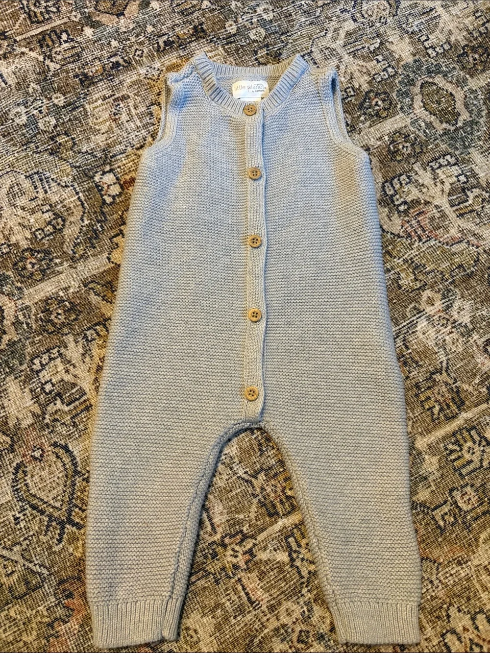 Grey knit overalls